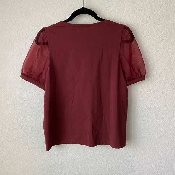 NWOT Maroon Madewell Top Size Medium - Picture 3 of 3